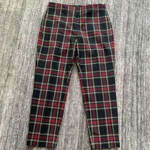 J. Crew Plaid Wool Blend Ankle Pants, Size 6
